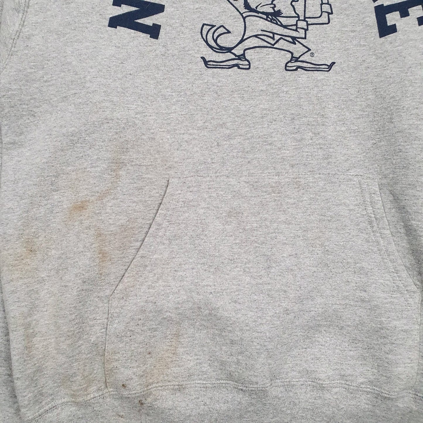 Mens Grey Champion Notre Dame Hoodie Jumper