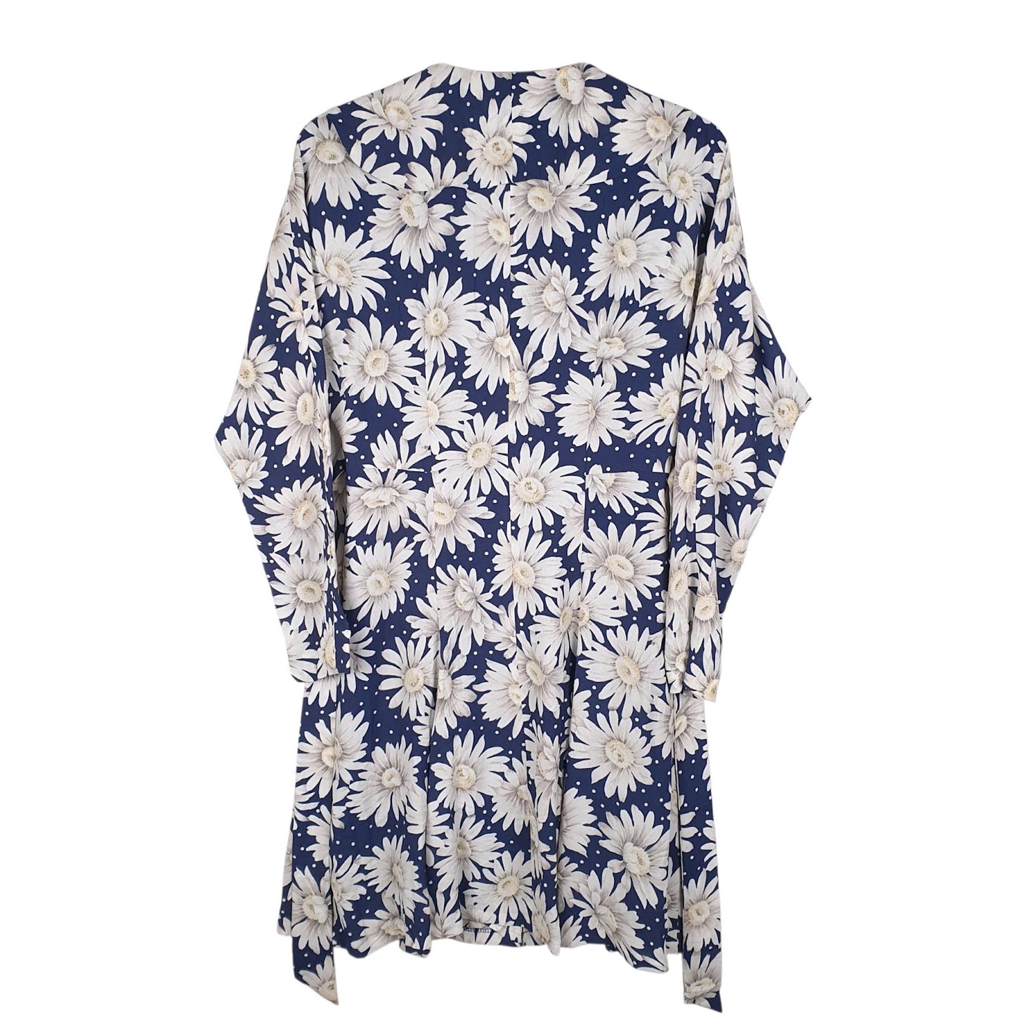 Womens Blue Marian Marsh Floral Print Button Up  Dress