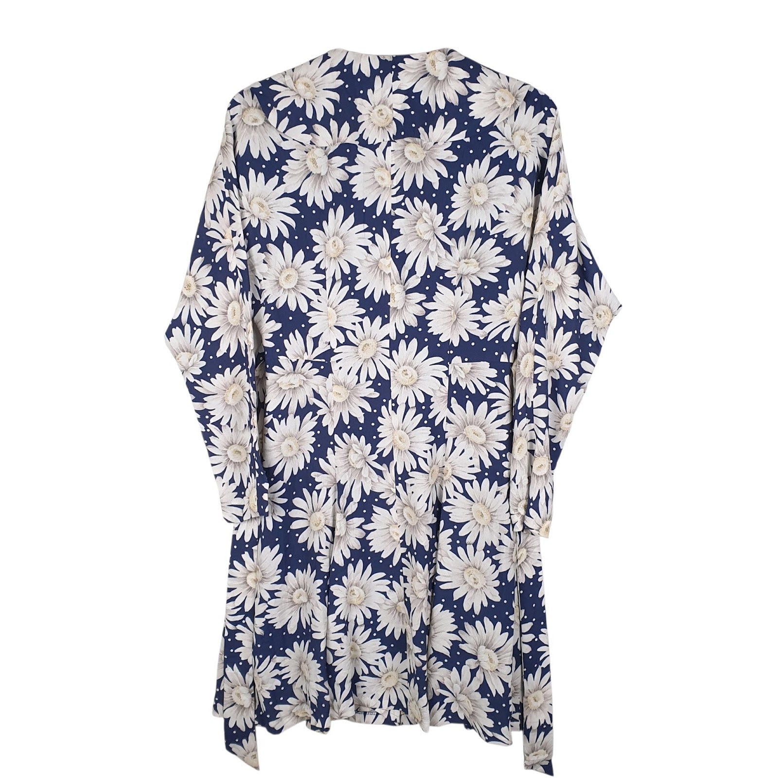 Womens Blue Marian Marsh Floral Print Button Up  Dress