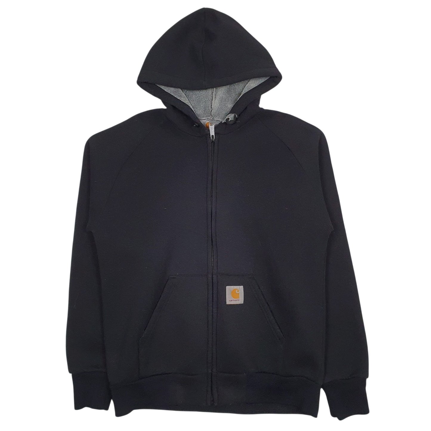 Mens Black Carhartt Car-Lux Hooded Thermo Sweat Full Zip Jumper