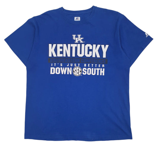 Mens Blue Russell Athletic Kentucky Southeastern Conference Short Sleeve T Shirt