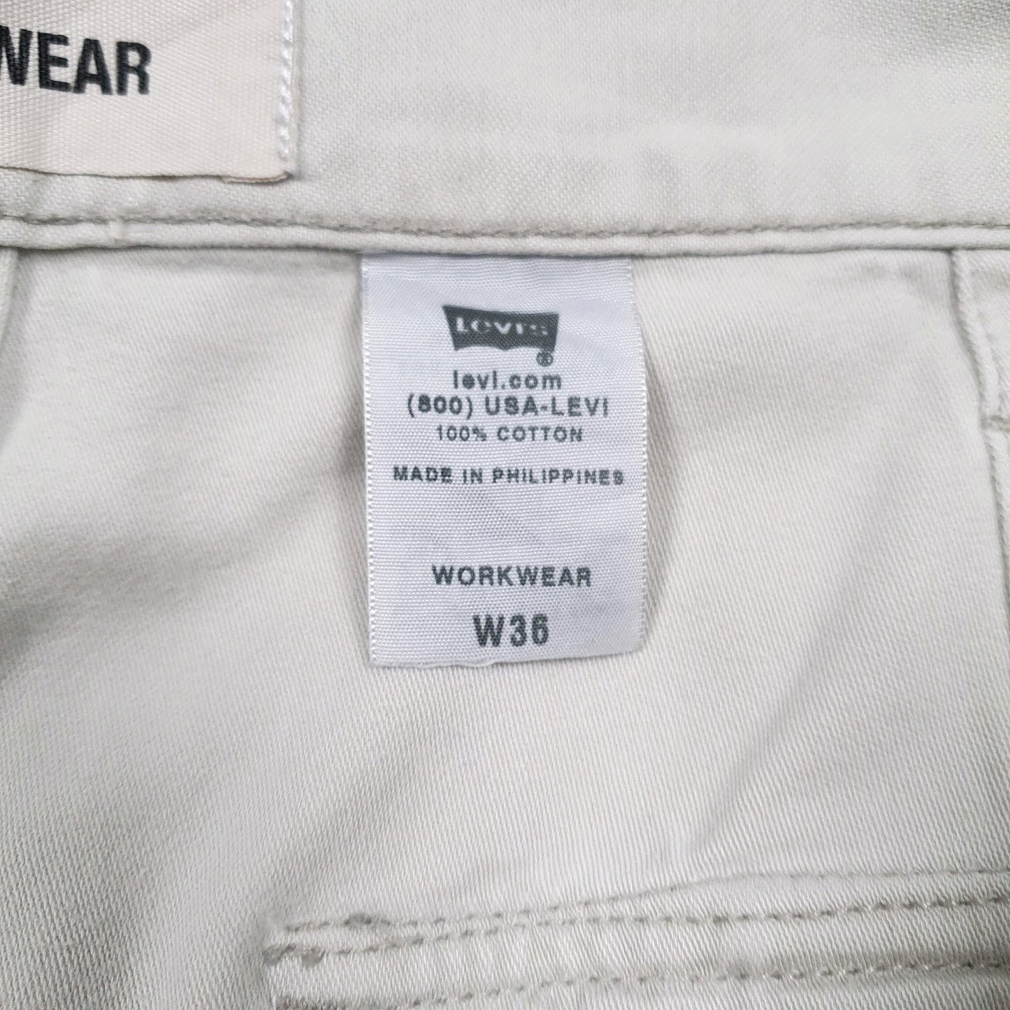 Mens Beige Levis Workwear Crewneck Shorts