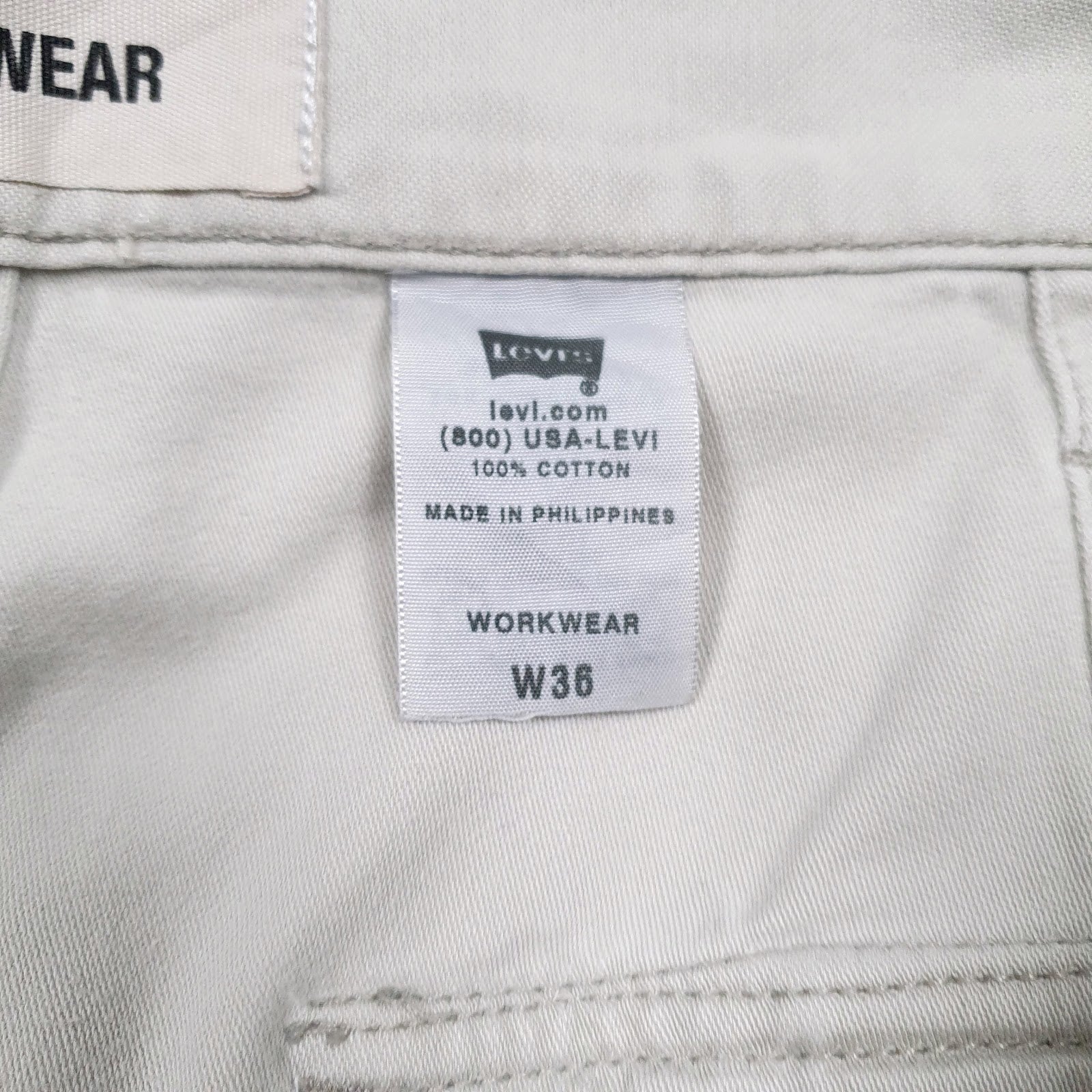 Mens Beige Levis Workwear Crewneck Shorts