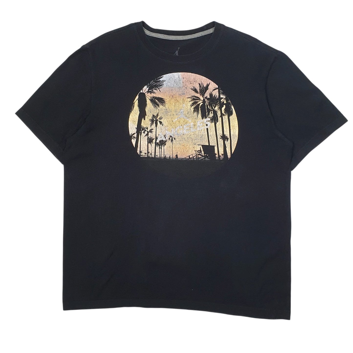 Mens Black Nike Air Jordan Basketball Short Sleeve T Shirt