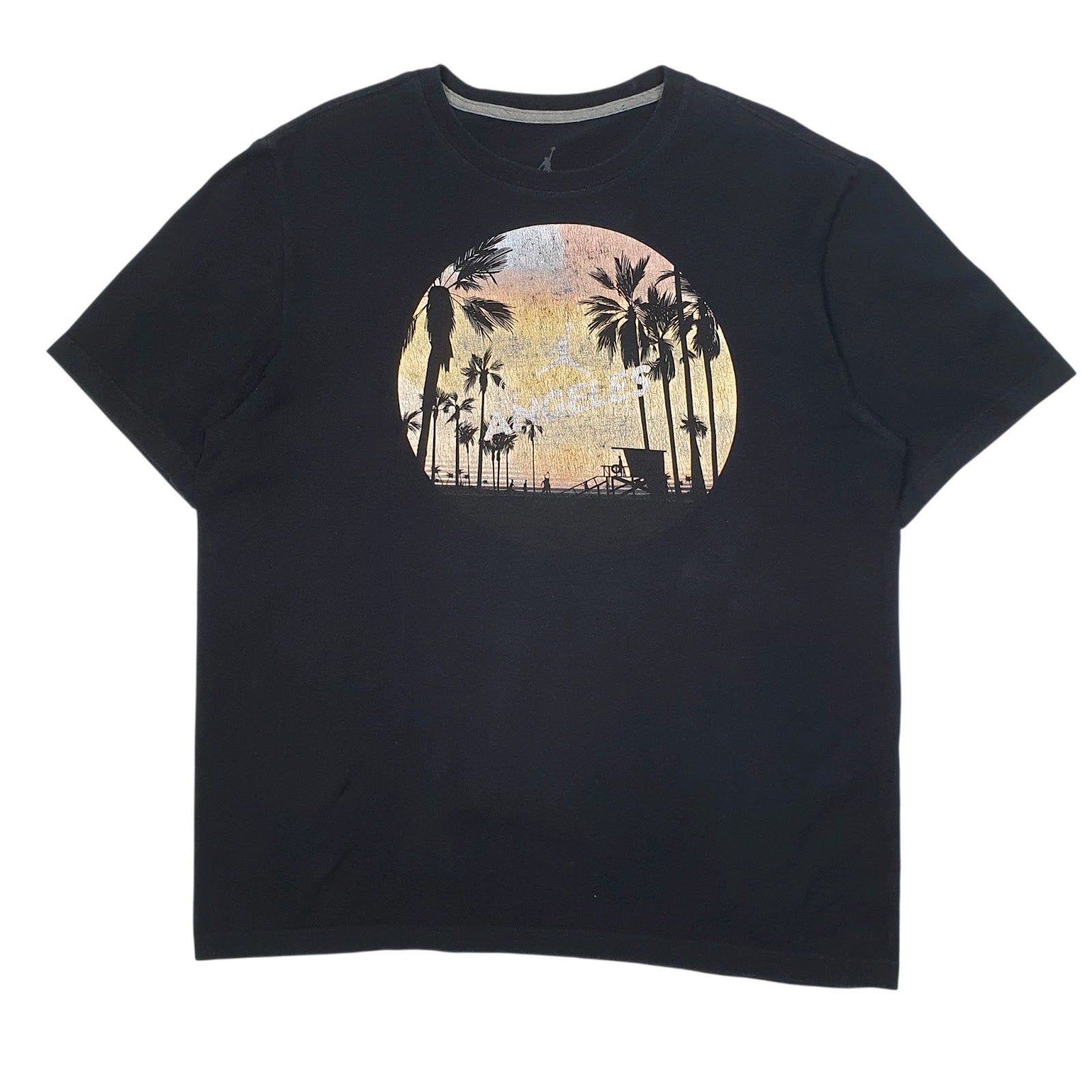 Mens Black Nike Air Jordan Basketball Short Sleeve T Shirt