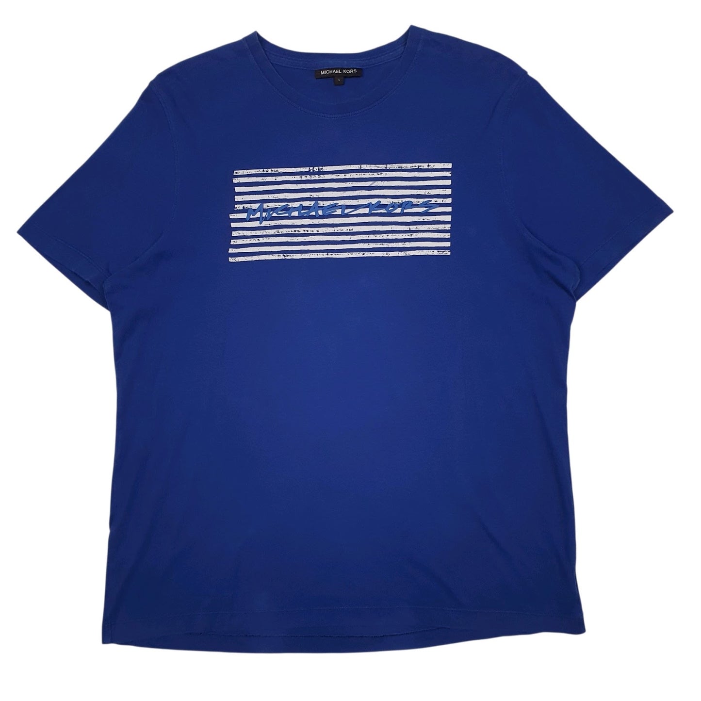 Mens Blue Michael Kors Spellout Short Sleeve T Shirt