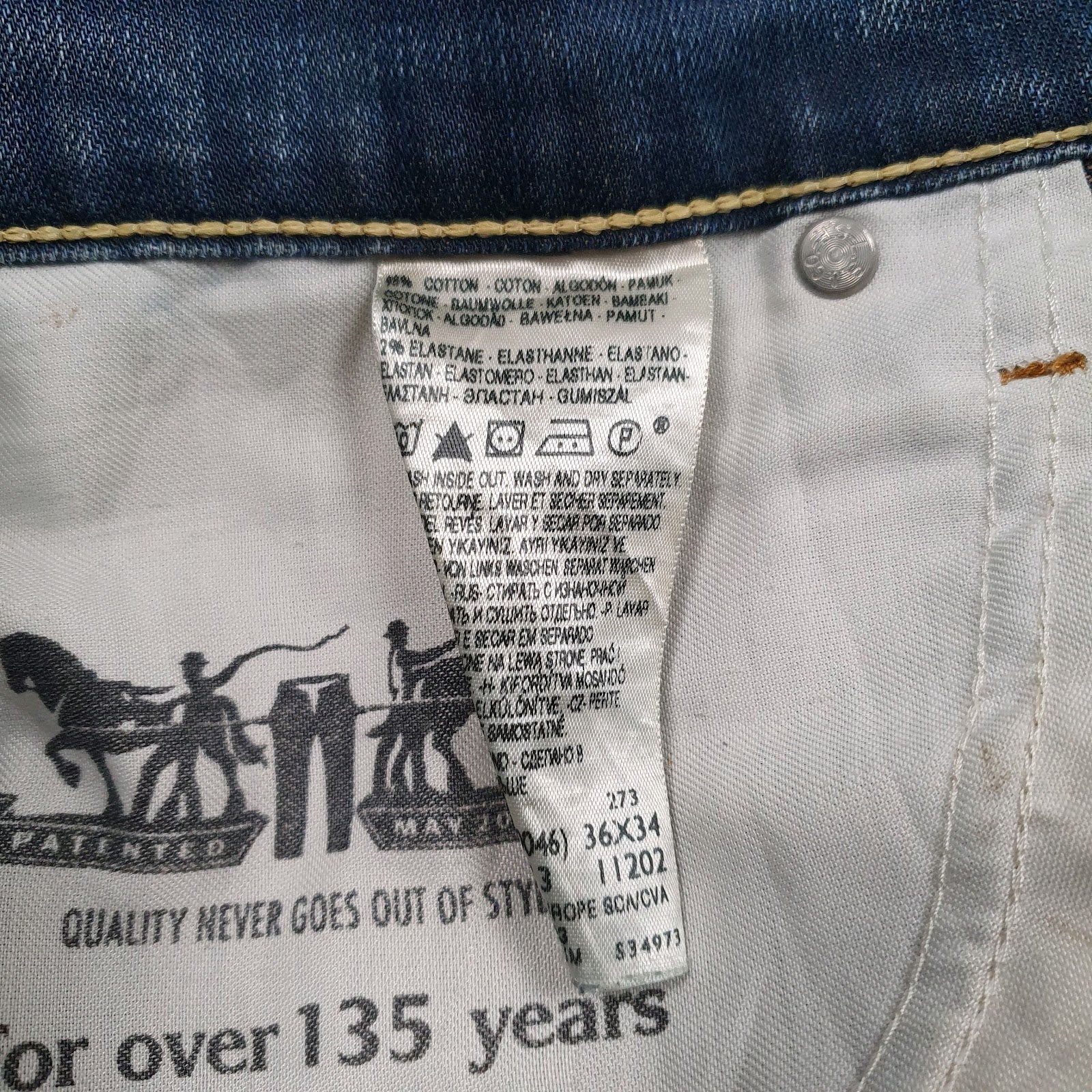 Mens Blue Levis   Jeans