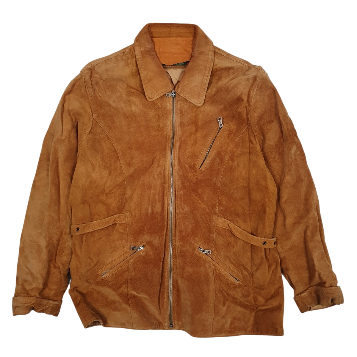 Womens Brown Delan Bomber Suede  Coat