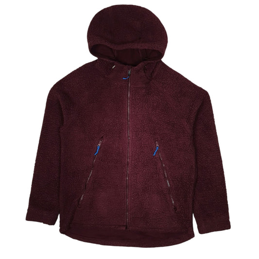Mens Burgundy Champion Sherpa Retro Pile Full Zip Jumper