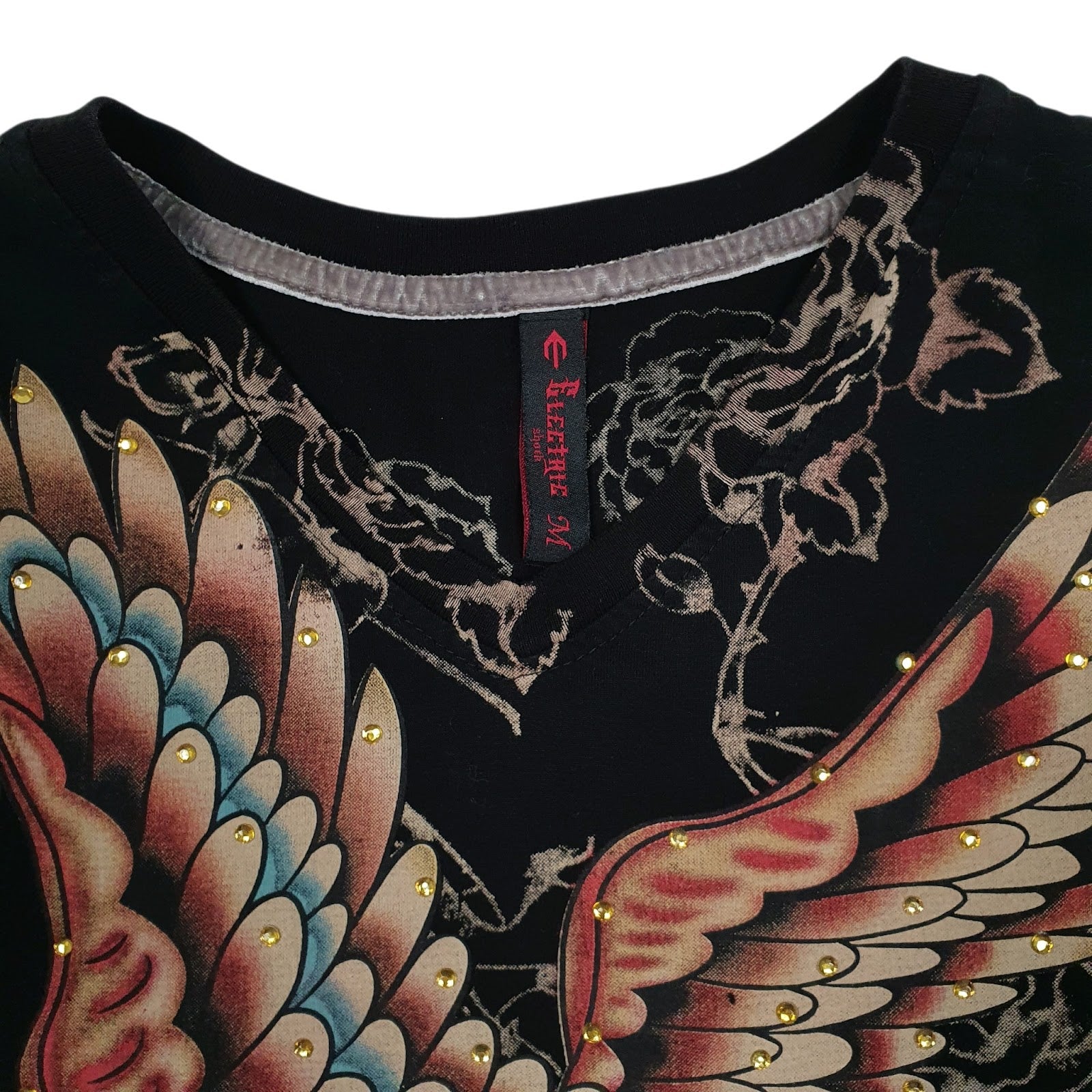 Mens Black Electric Shock   T Shirt