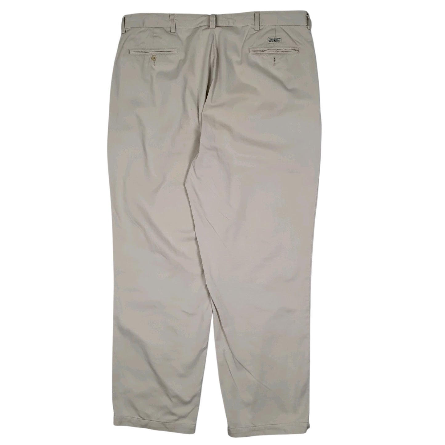 Mens Cream Polo Ralph Lauren Andrew Pant Double Pleated Vintage 90s  Trousers