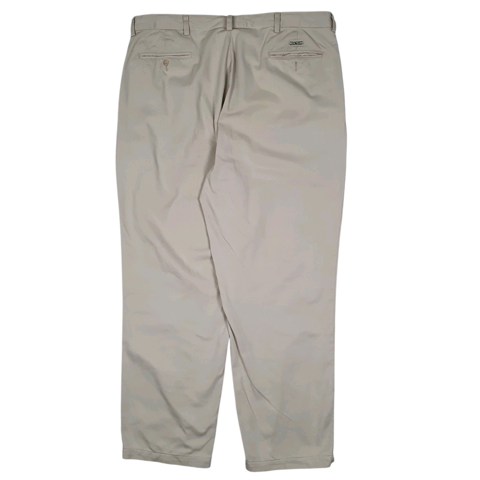 Mens Cream Polo Ralph Lauren Andrew Pant Double Pleated Vintage 90s  Trousers