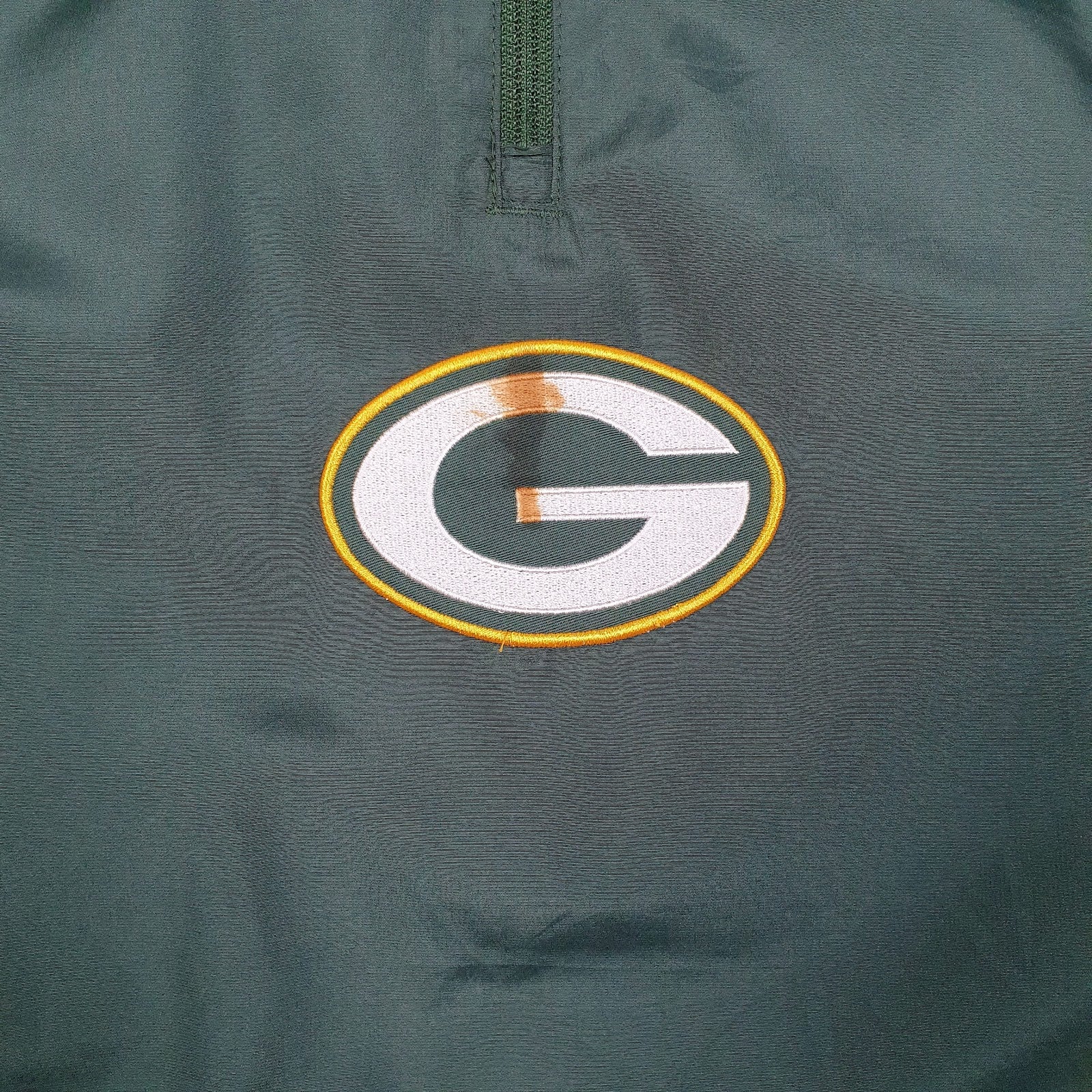 Mens Green NFL Green Bay Packers Quarter Zip Pullover Full Zip Coat