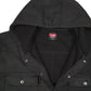 Mens Black Wrangler Fleece Lined Hoodie Chore  Coat
