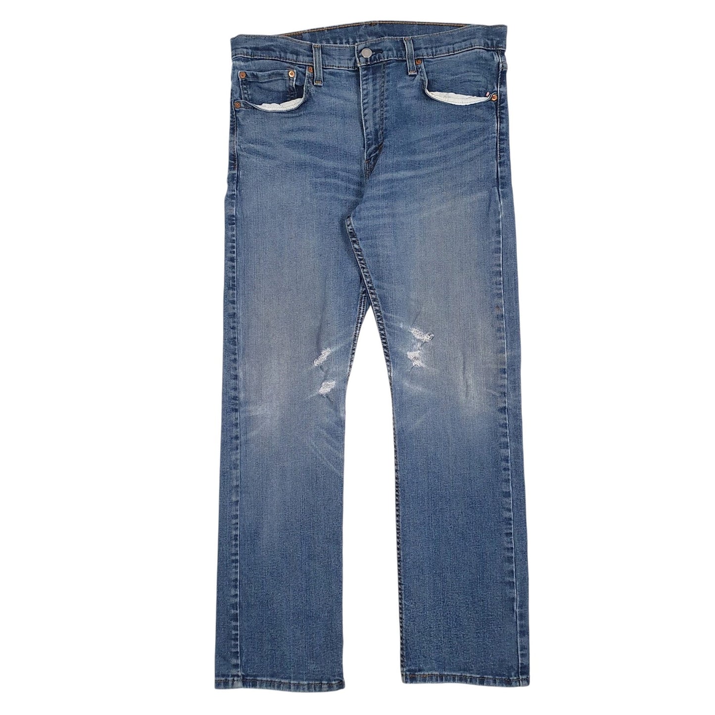 Mens Blue Levis Distressed 513 JeansW34 L30