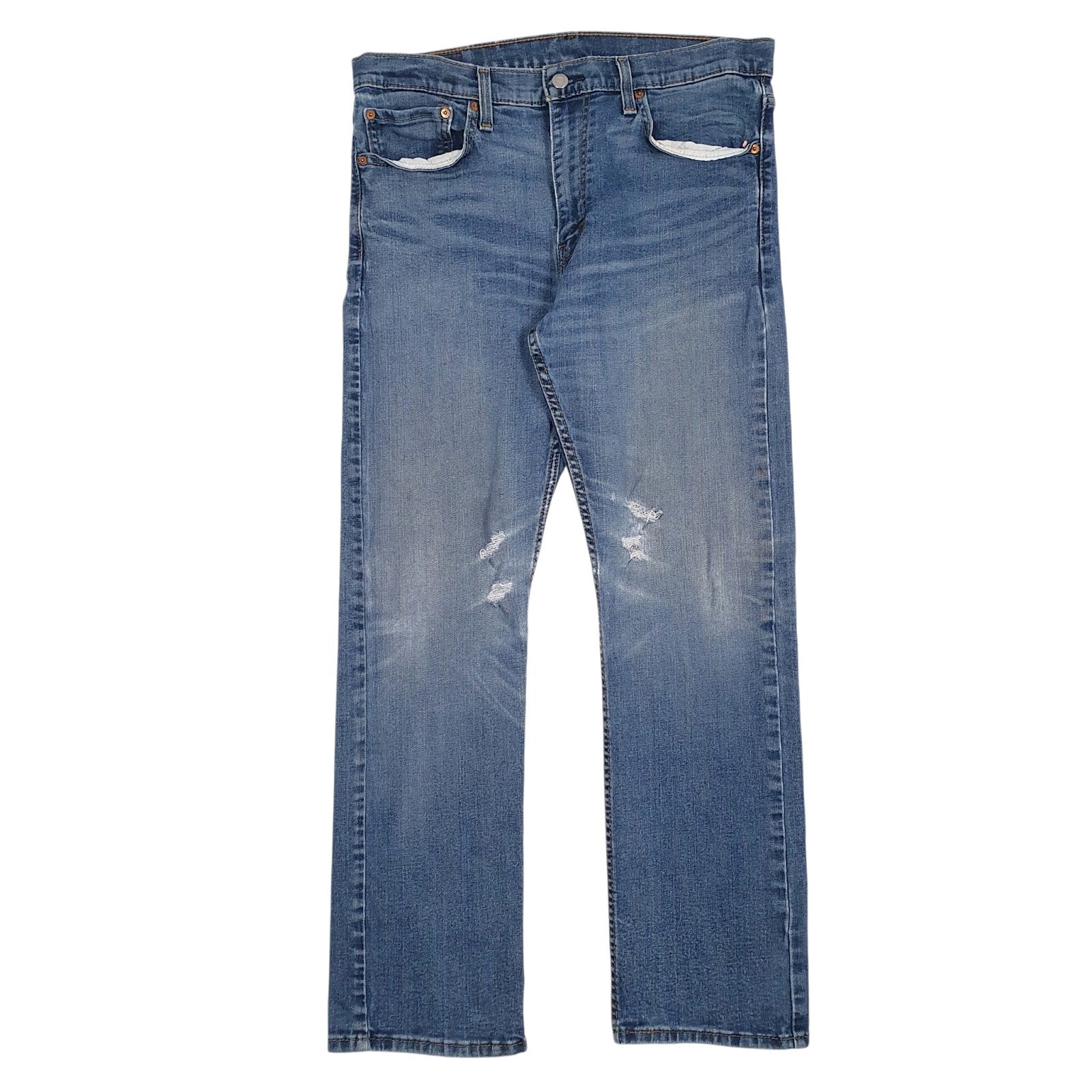 Mens Blue Levis Distressed 513 JeansW34 L30