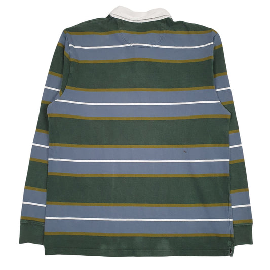 Mens Green Vans Rugby Crewneck Polo Shirt