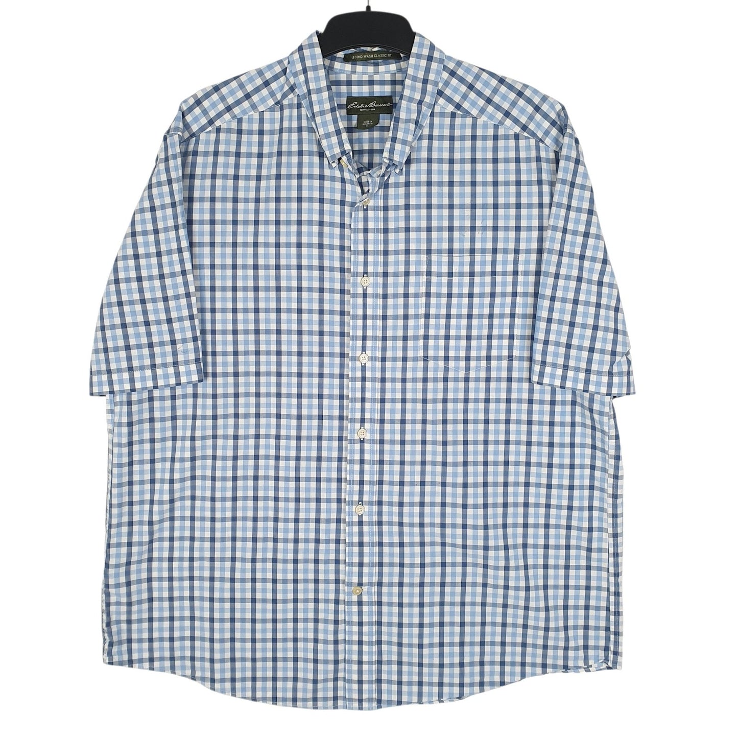 Mens Blue Eddie Bauer  Short Sleeve Shirt