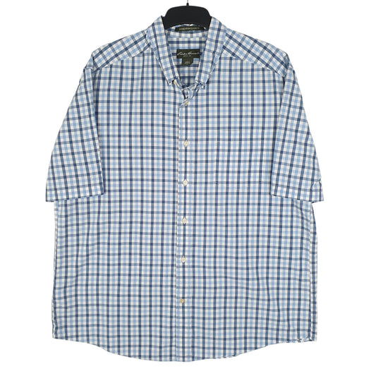 Mens Blue Eddie Bauer  Short Sleeve Shirt