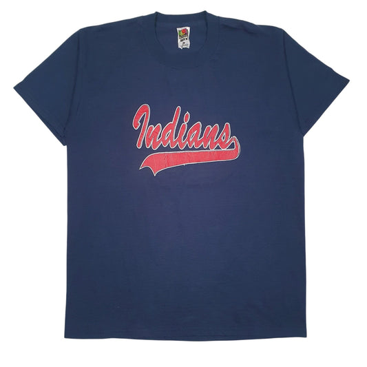 Mens Navy Fruit Of The Loom Indiana Short Sleeve T Shirt