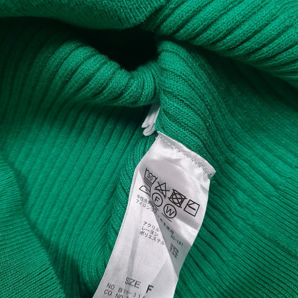 Womens Green Vis  Crewneck Jumper
