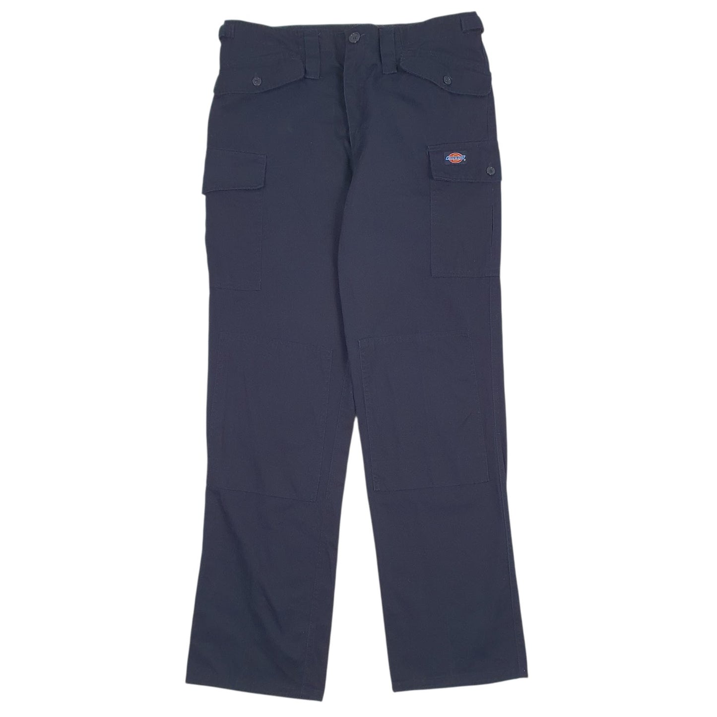 Mens Navy Dickies Workwear Double Knee Cargo Trousers
