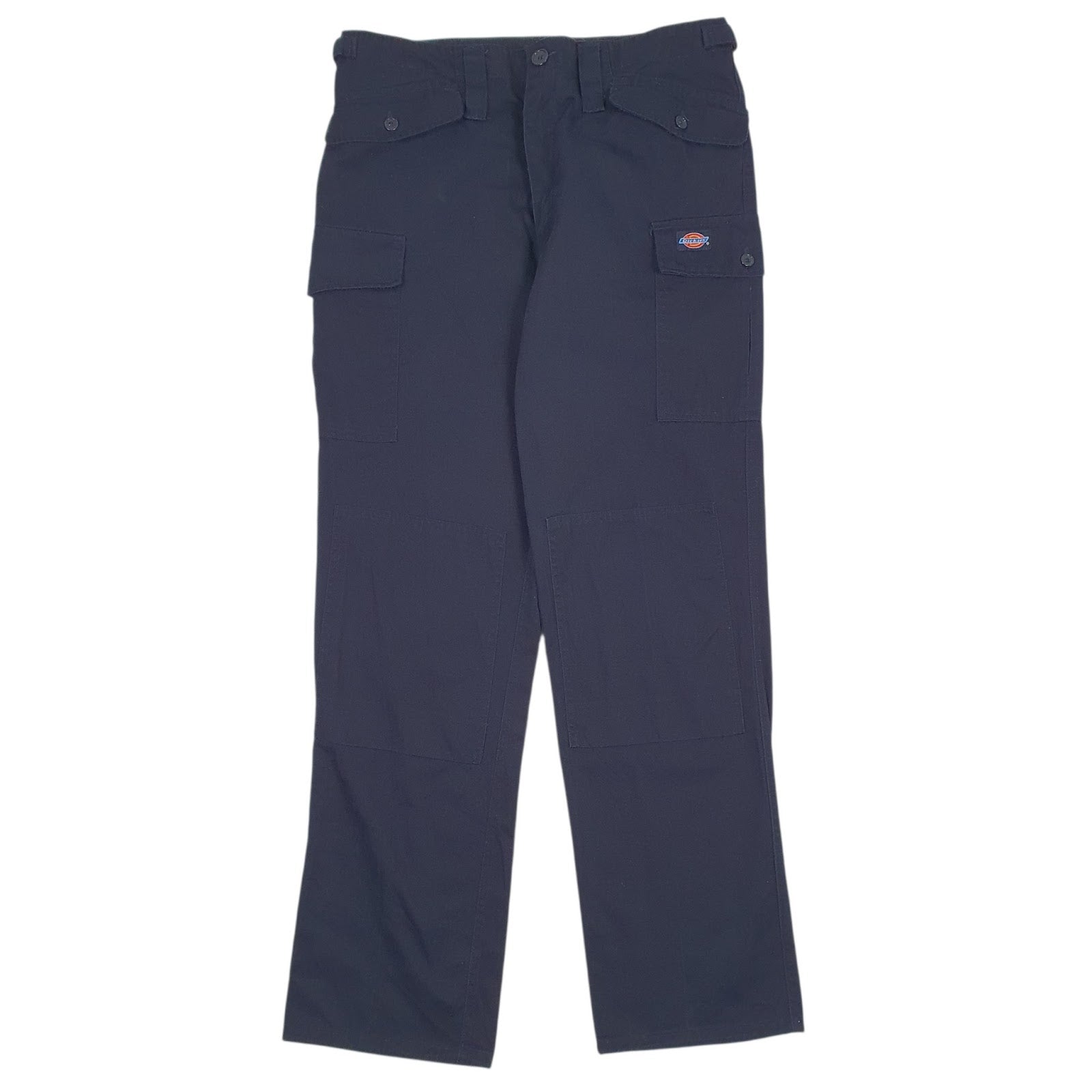 Mens Navy Dickies Workwear Double Knee Cargo Trousers