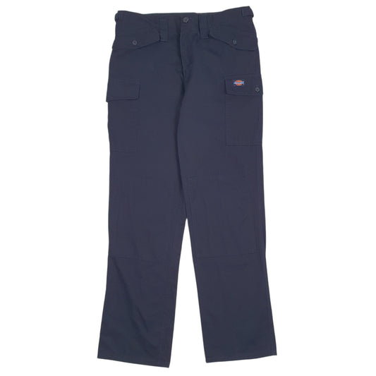 Mens Navy Dickies Workwear Double Knee Cargo Trousers