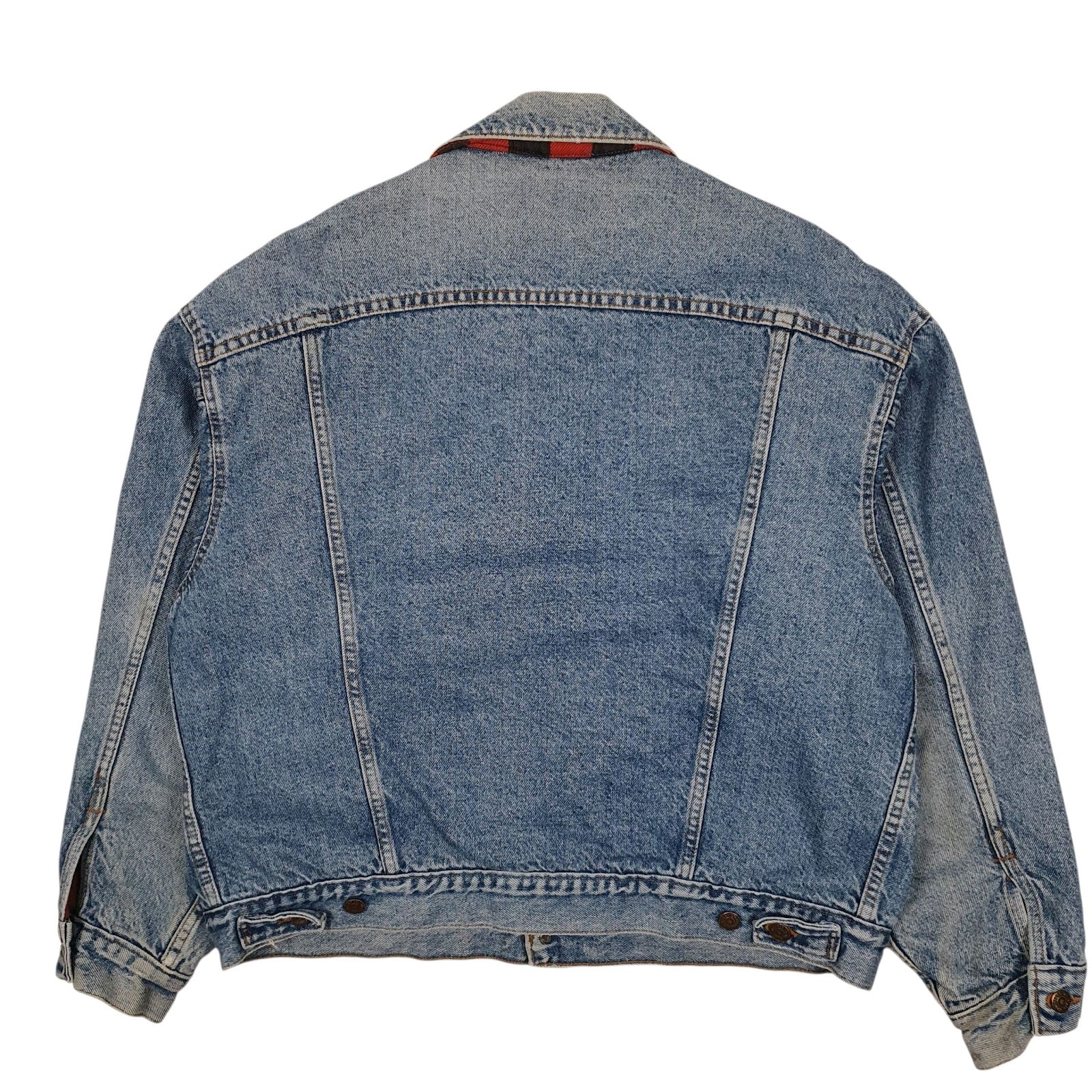 Mens Blue Levis Vintage 90s Blanket Lined Type 3 Trucker Full Zip Coat