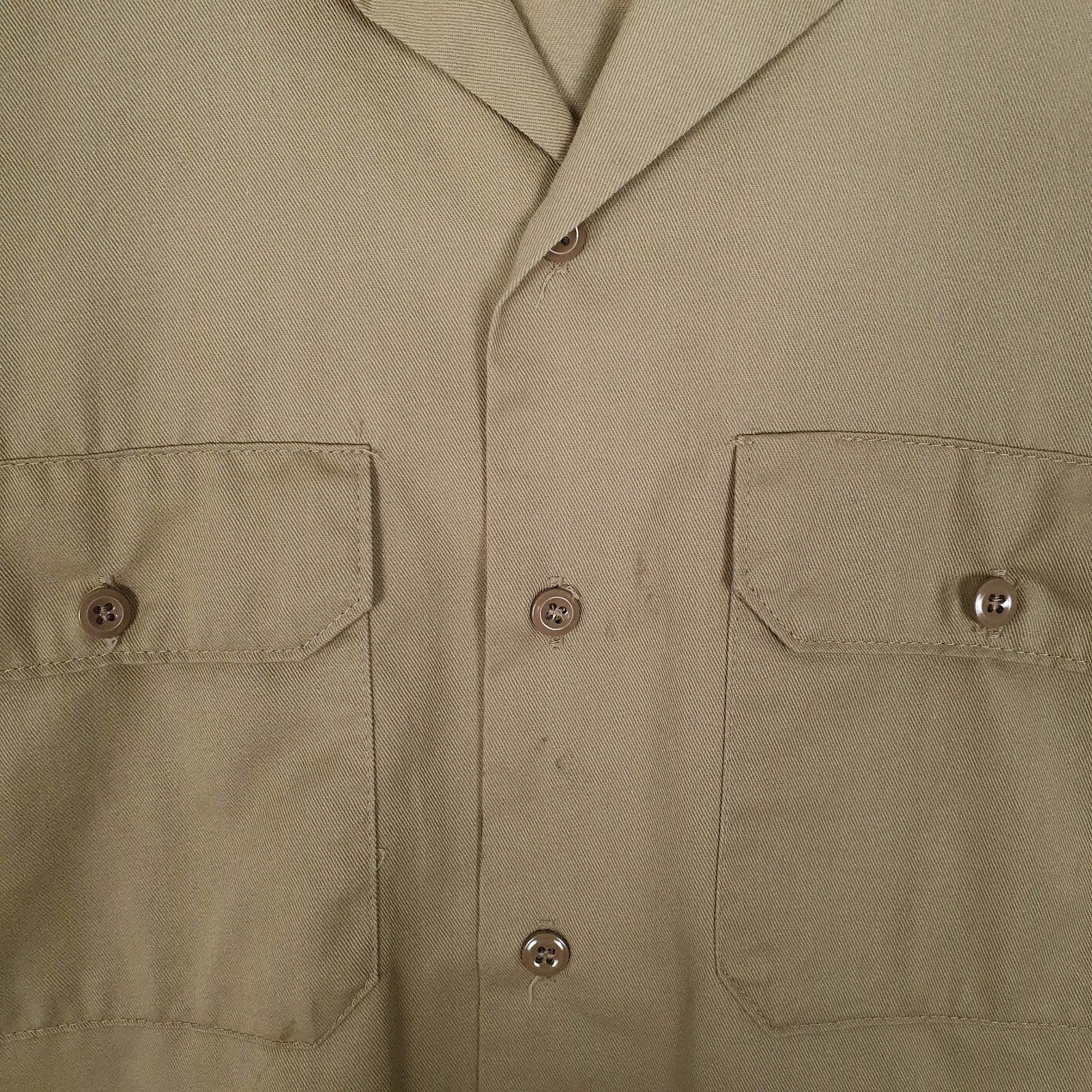 Mens Brown Dickies Workwear  Shirt