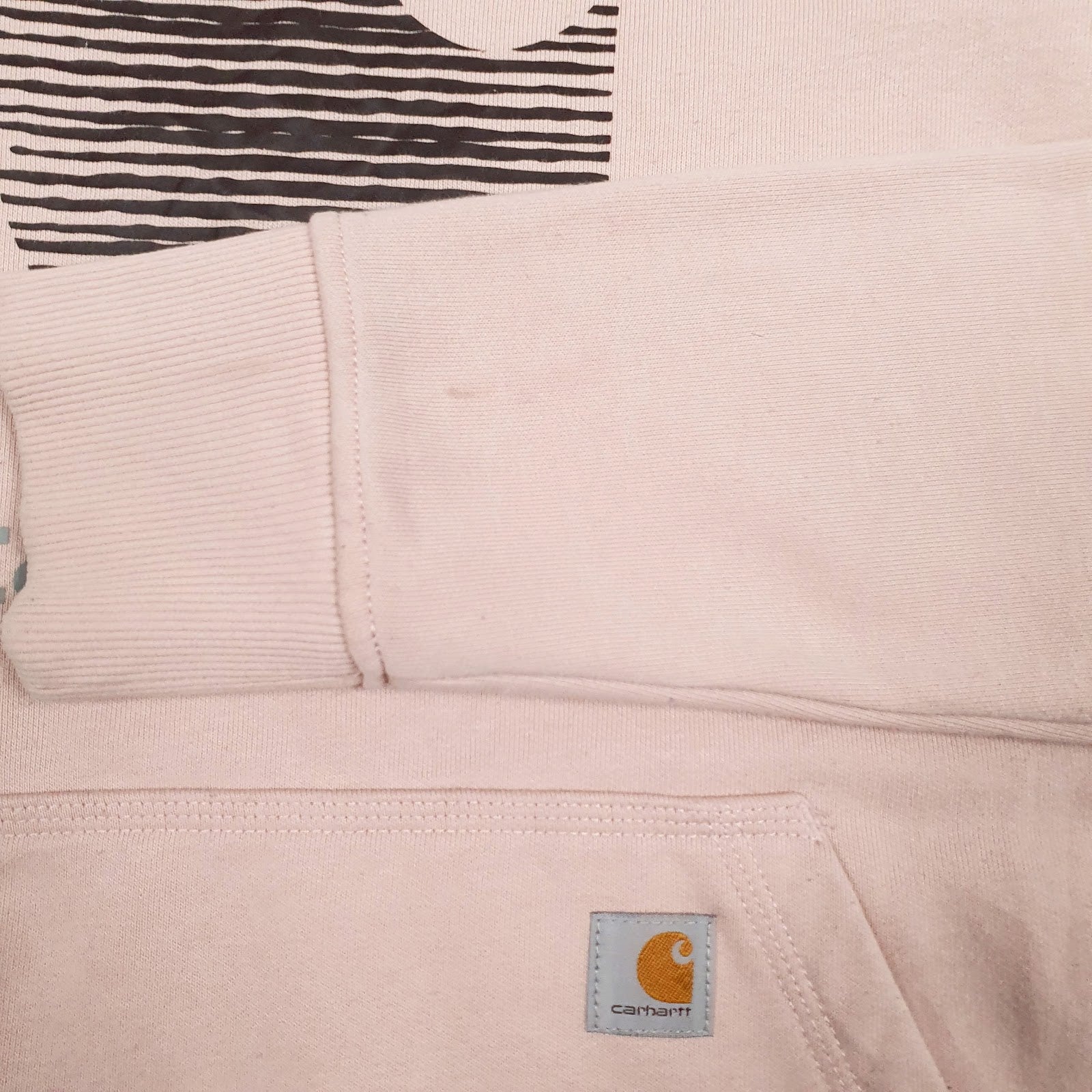 Womens Pink Carhartt Spellout Hoodie Jumper