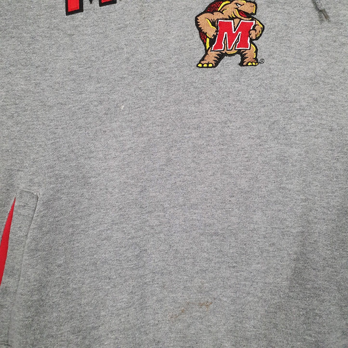 Mens Grey Champs Maryland Hoodie Jumper