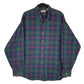 Mens Green L.L.Bean Vintage 90s Flannel Long Sleeve Shirt