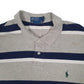 Mens Grey Polo Ralph Lauren Custom Fit Hoodie Polo Shirt