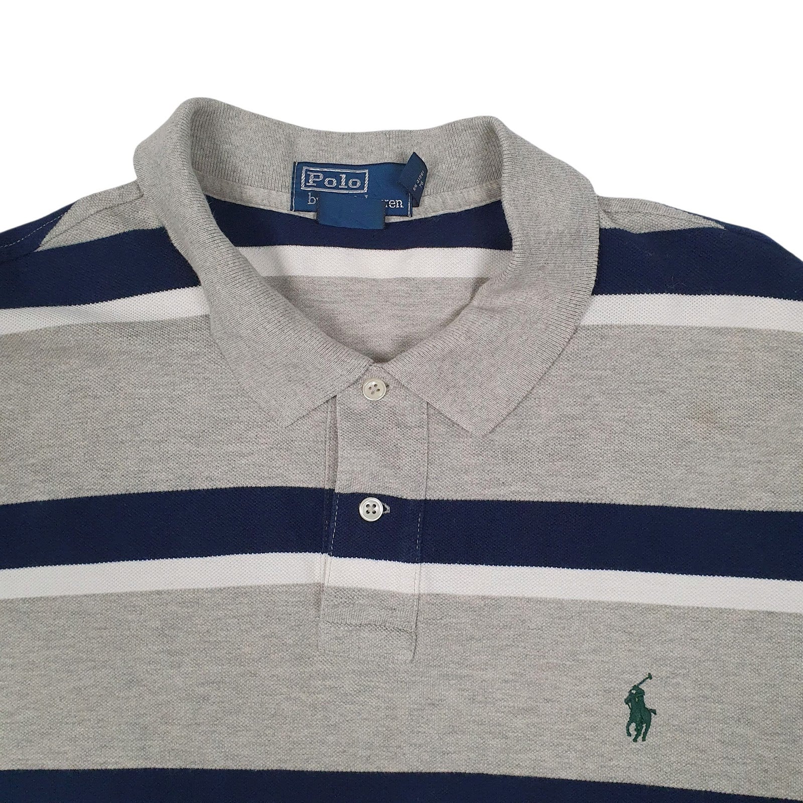 Mens Grey Polo Ralph Lauren Custom Fit Hoodie Polo Shirt