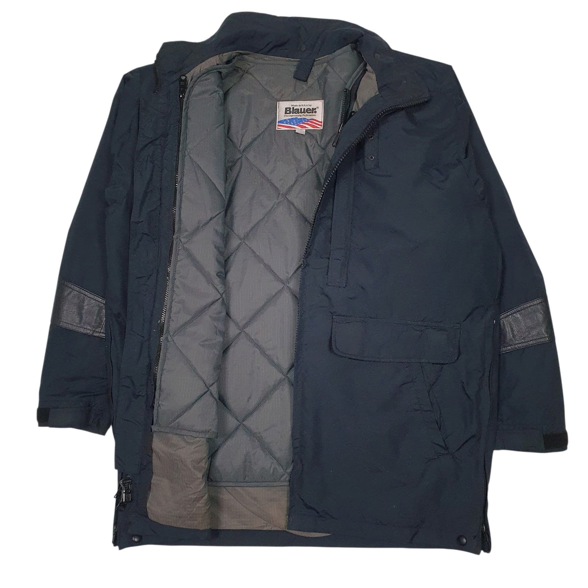 Mens Navy Blauer Vintage 90s Made In USA Windbreaker Oversized  Coat