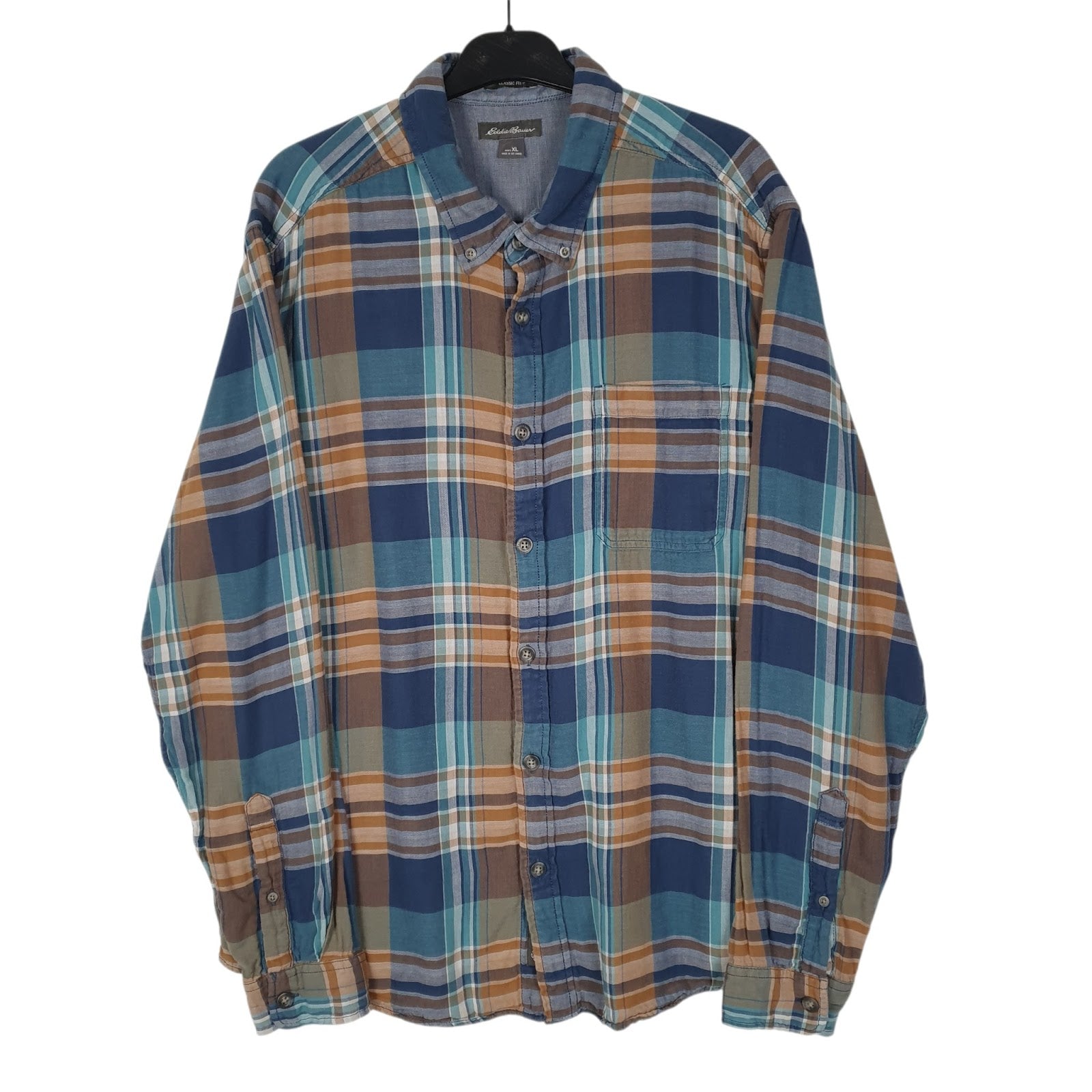 Mens Blue Eddie Bauer  Long Sleeve Shirt