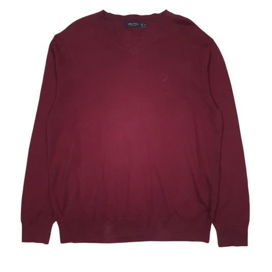 Mens Red Nautica  Crewneck Jumper