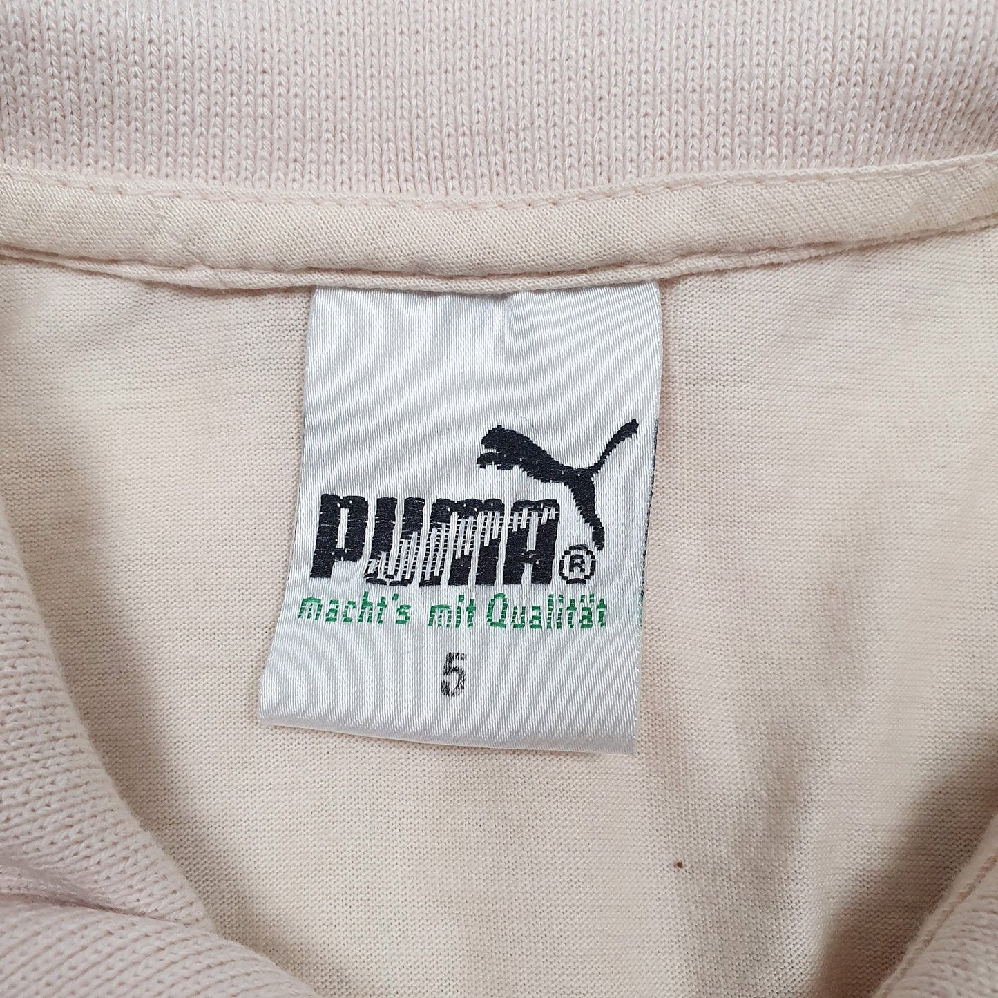 Mens Beige Puma Vintage  Polo Shirt