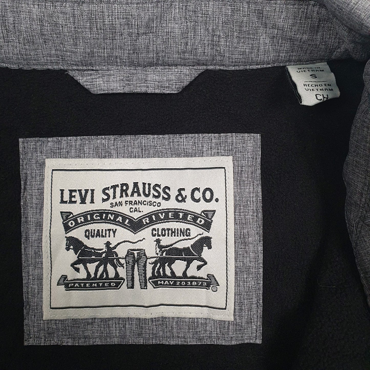 Mens Grey Levis   Coat