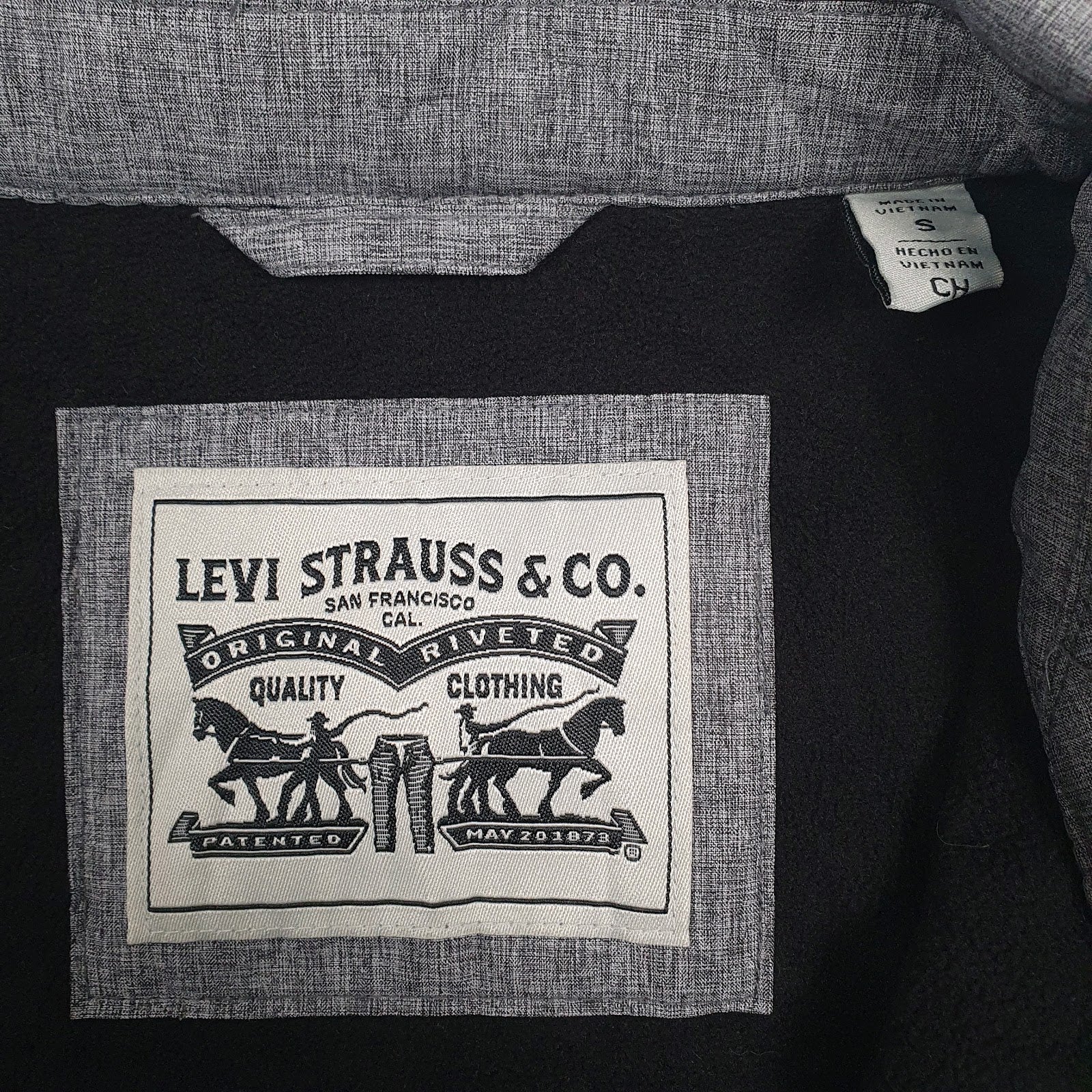 Mens Grey Levis   Coat