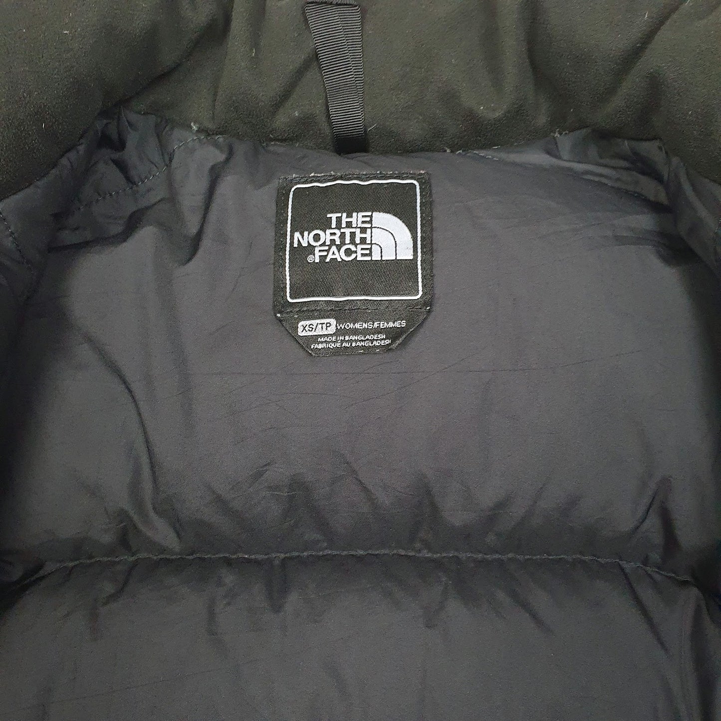 Womens Black The North Face Nuptse Hoodie Coat