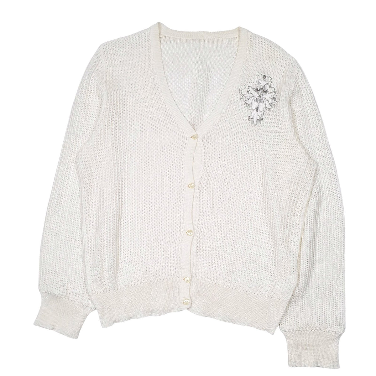 Womens Cream Unbranded Knit Cardigan Jumper