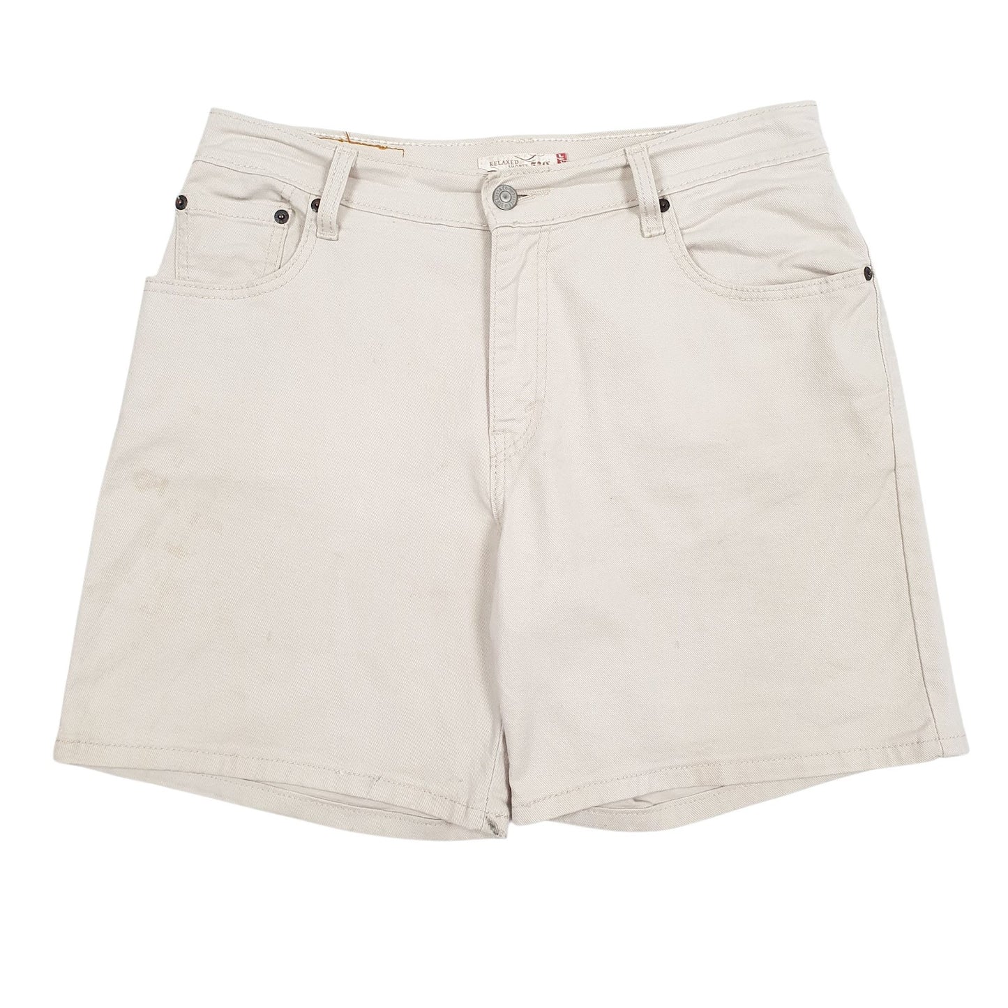 Mens Beige Levis 550 Relaxed Denim Shorts