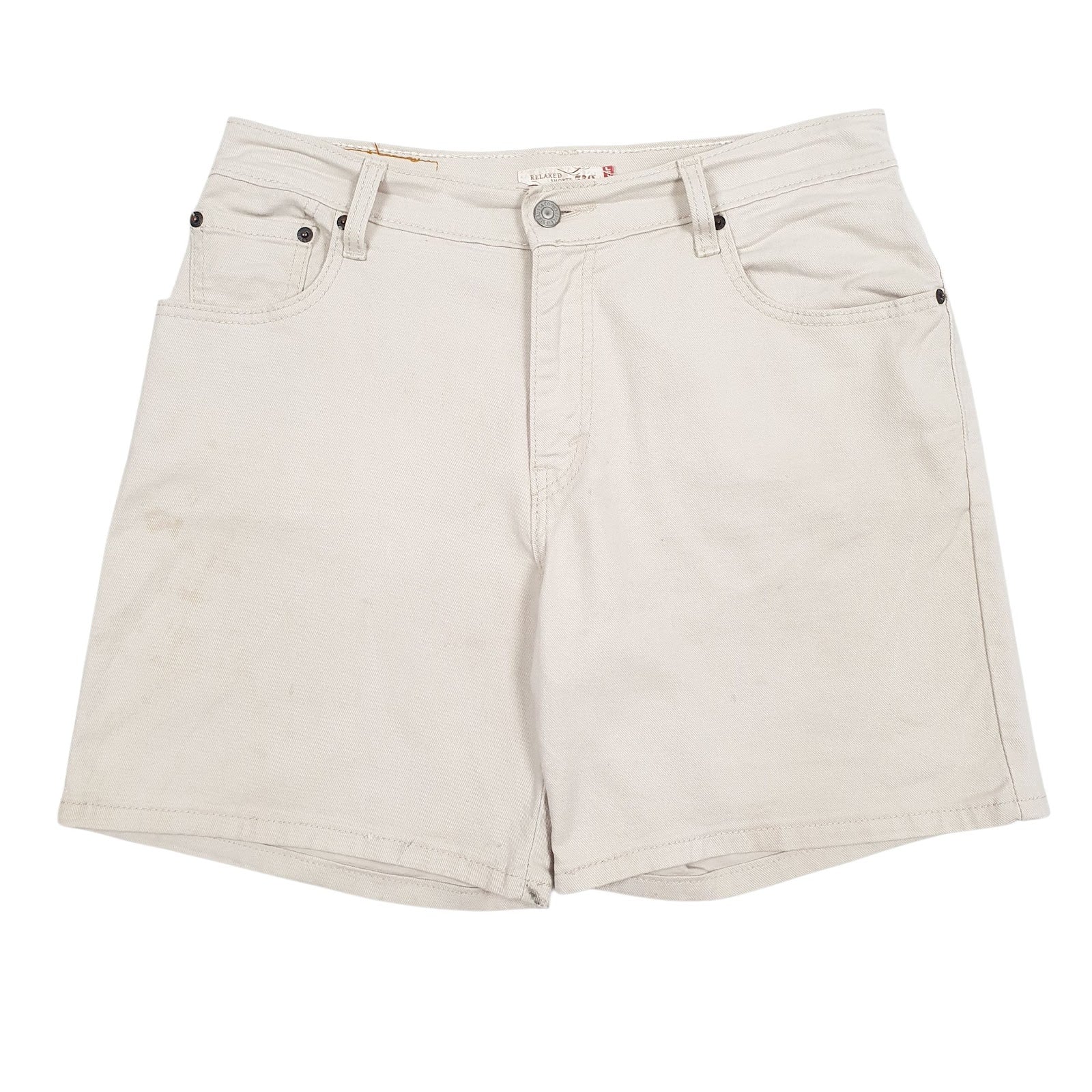 Mens Beige Levis 550 Relaxed Denim Shorts