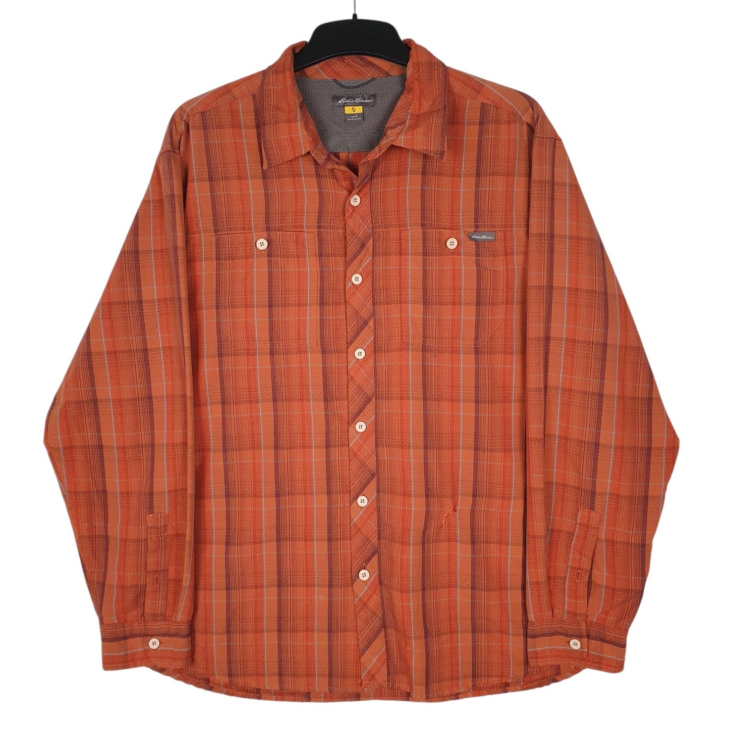 Mens Red Eddie Bauer  Long Sleeve Shirt