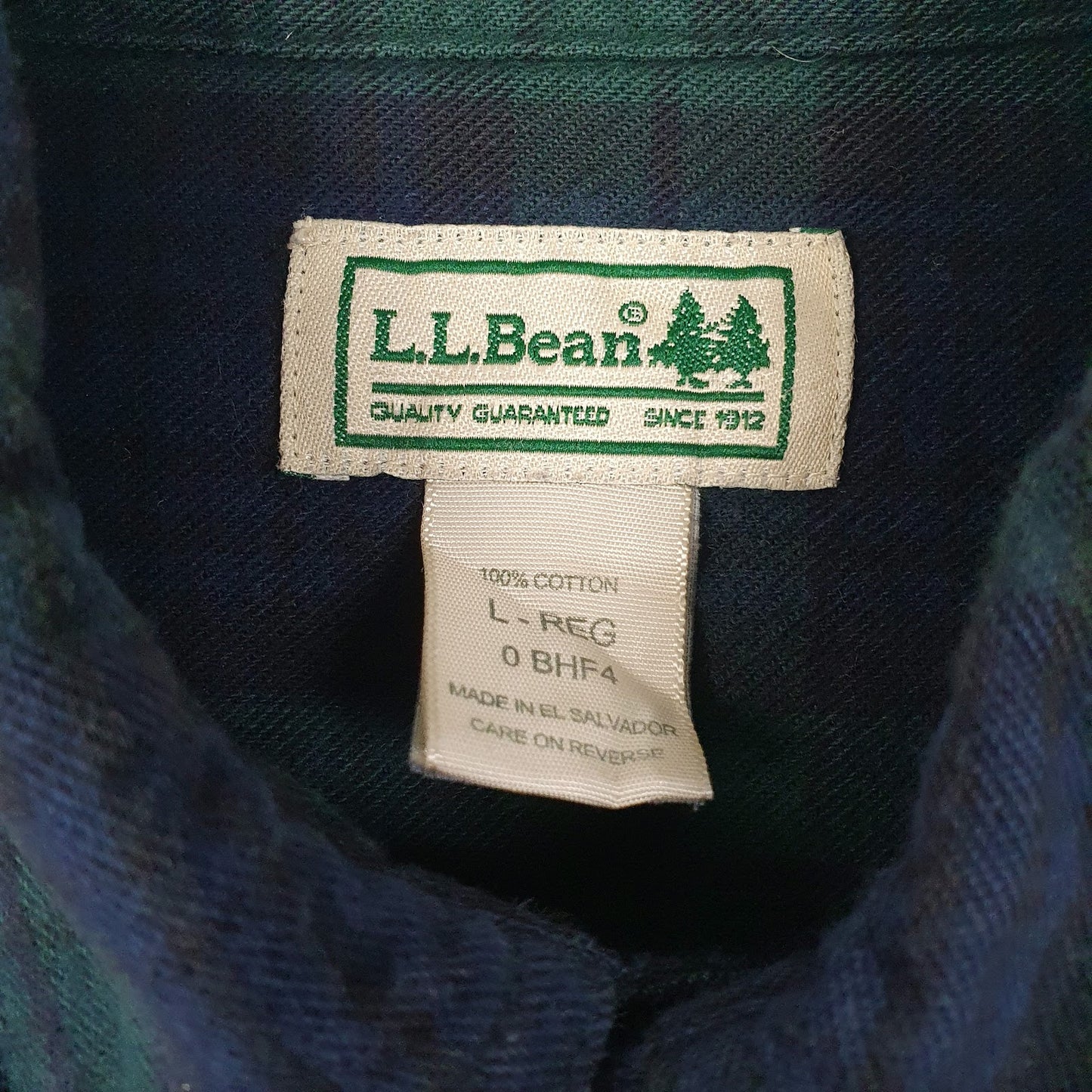Mens Navy L.L.Bean Flannel  Shirt