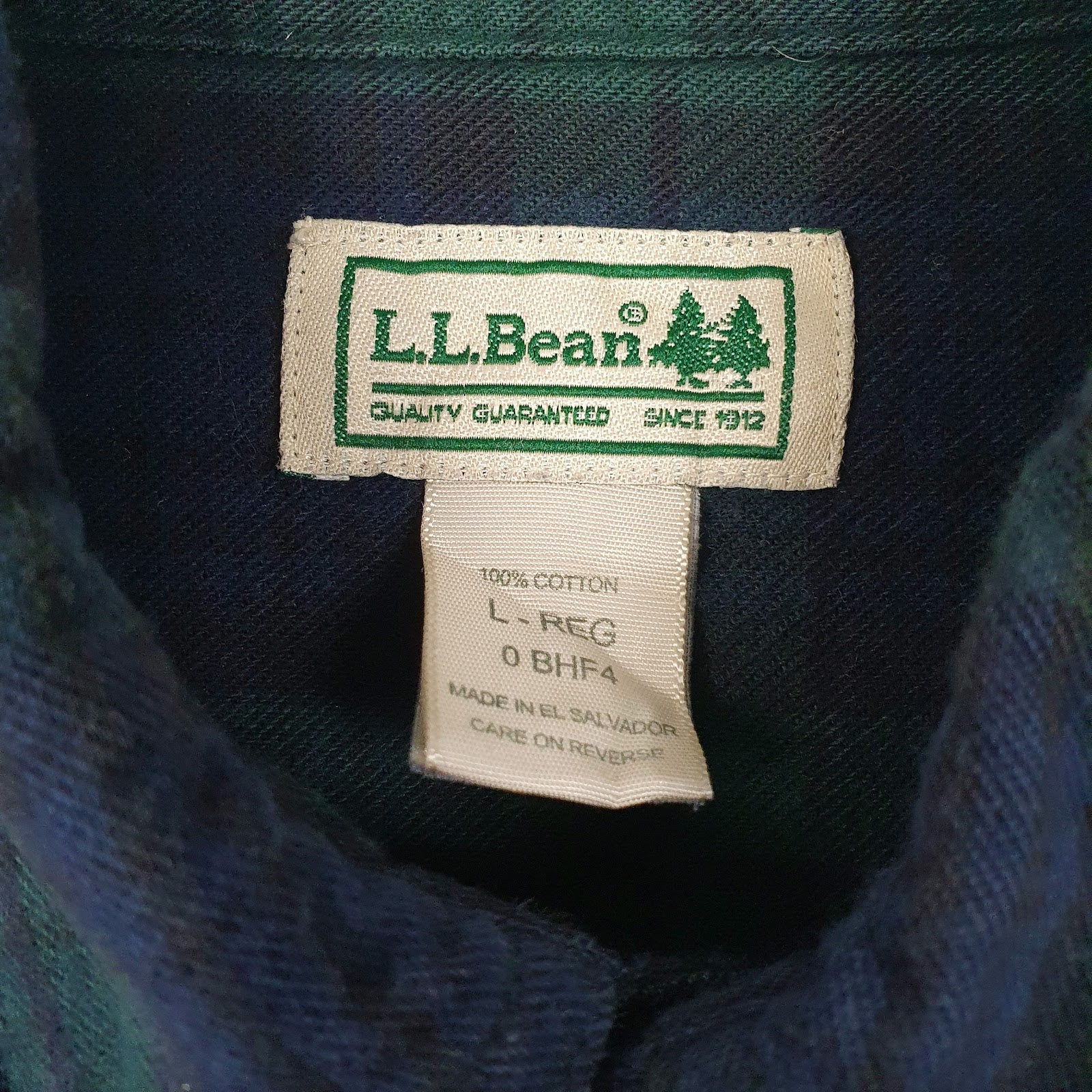 Mens Navy L.L.Bean Flannel  Shirt