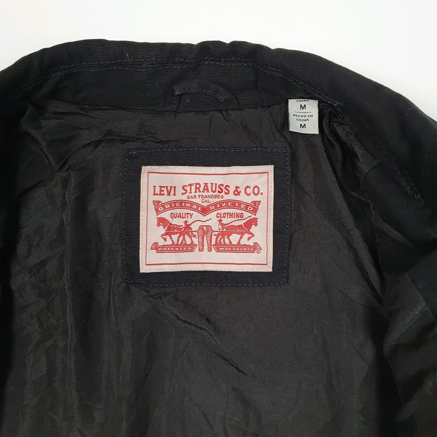 Mens Black Levis Harrington Bomber Detroit  Coat