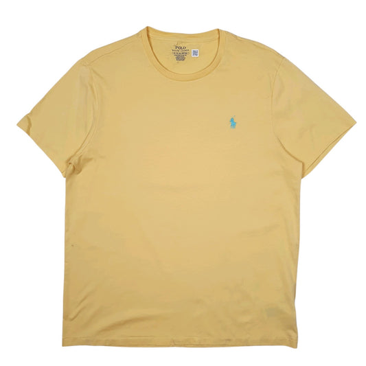 Mens Yellow Polo Ralph Lauren Slim Fit Short Sleeve T Shirt